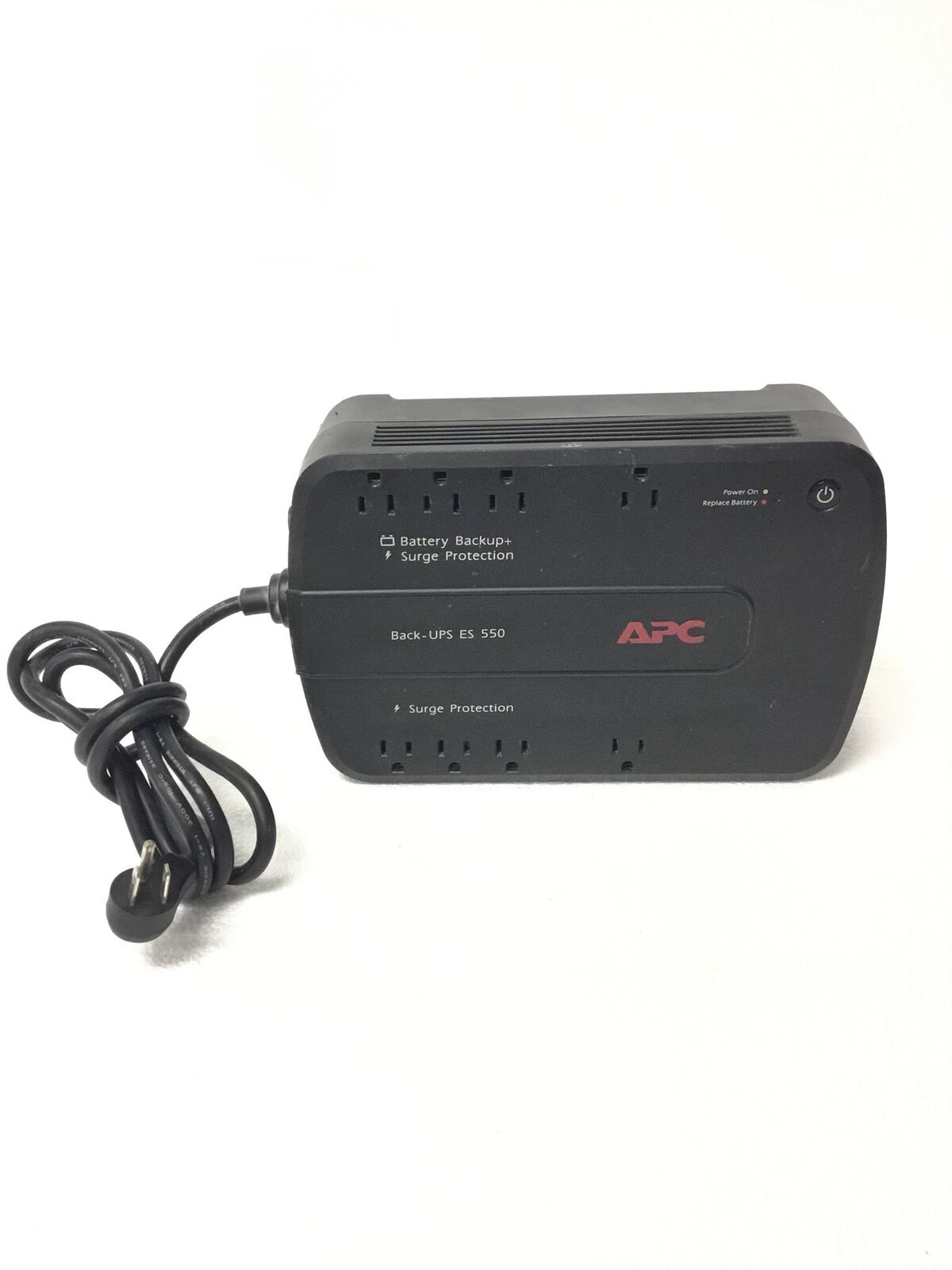 APC Back-UPS ES 550 BE550G 8 Outlets UPS w/Cables,No Battery,WORKING,FREE SHIP