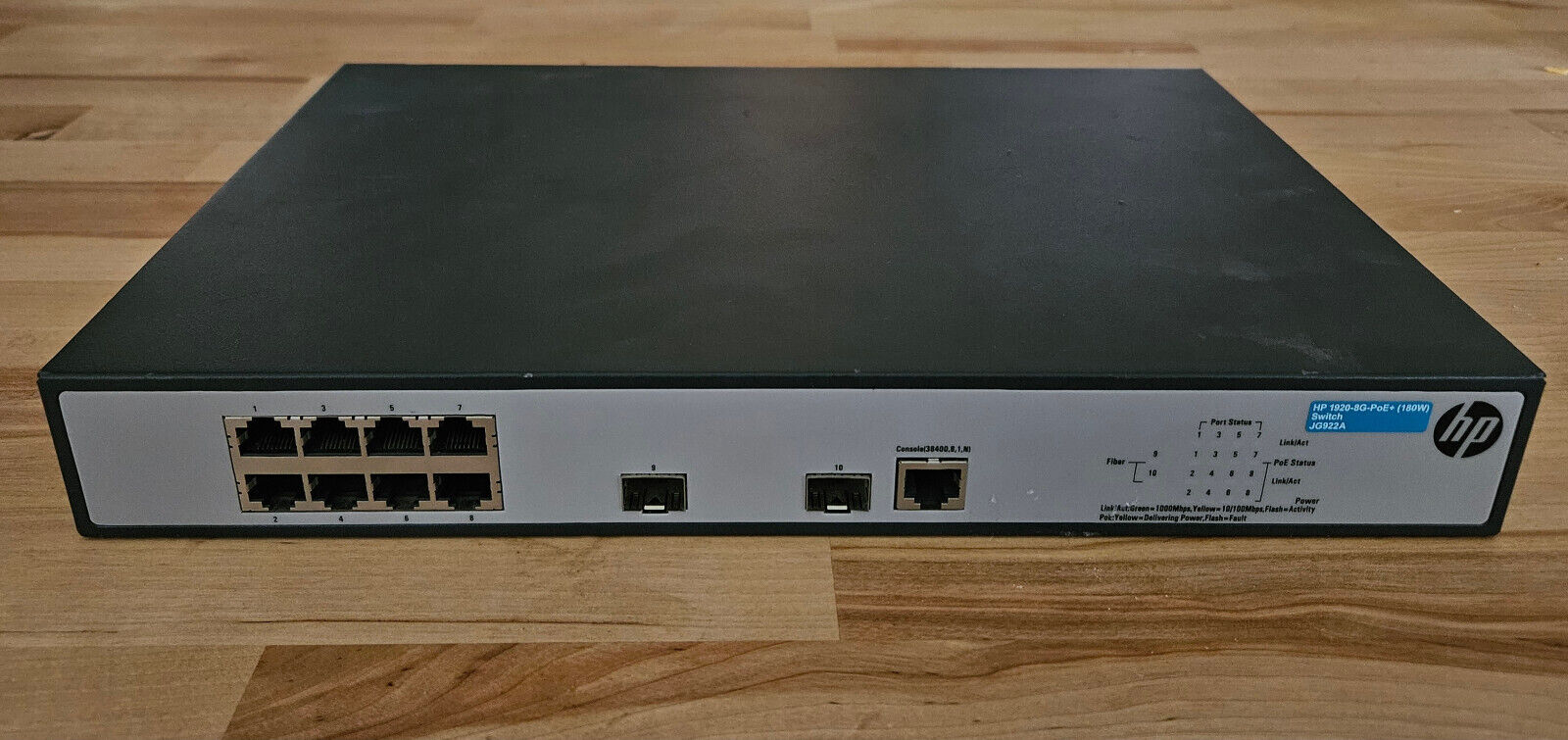 HP 1920-8g-poe+ Switch 8 Ports Managed Desktop JG922A