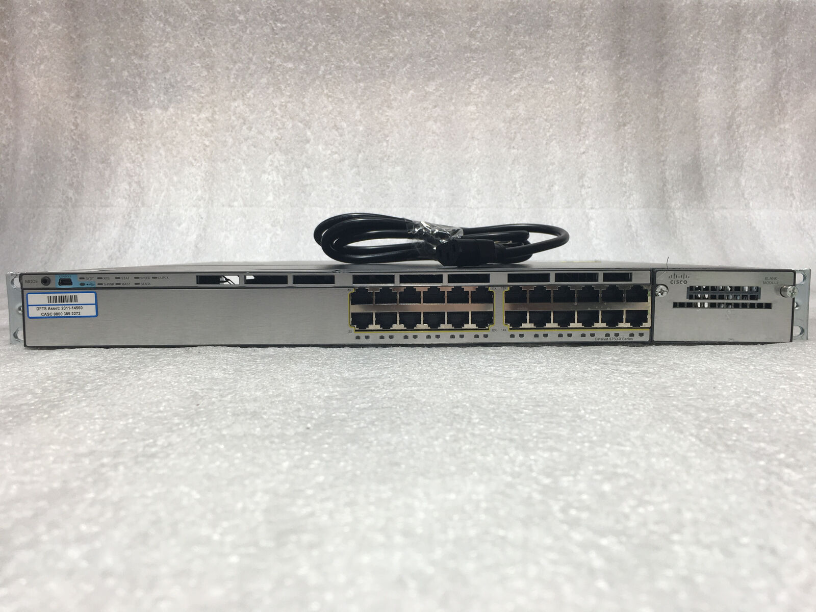 Cisco Catalyst WS-C3750X-24T-S 24-Port Gigabit Managed Ethernet Switch