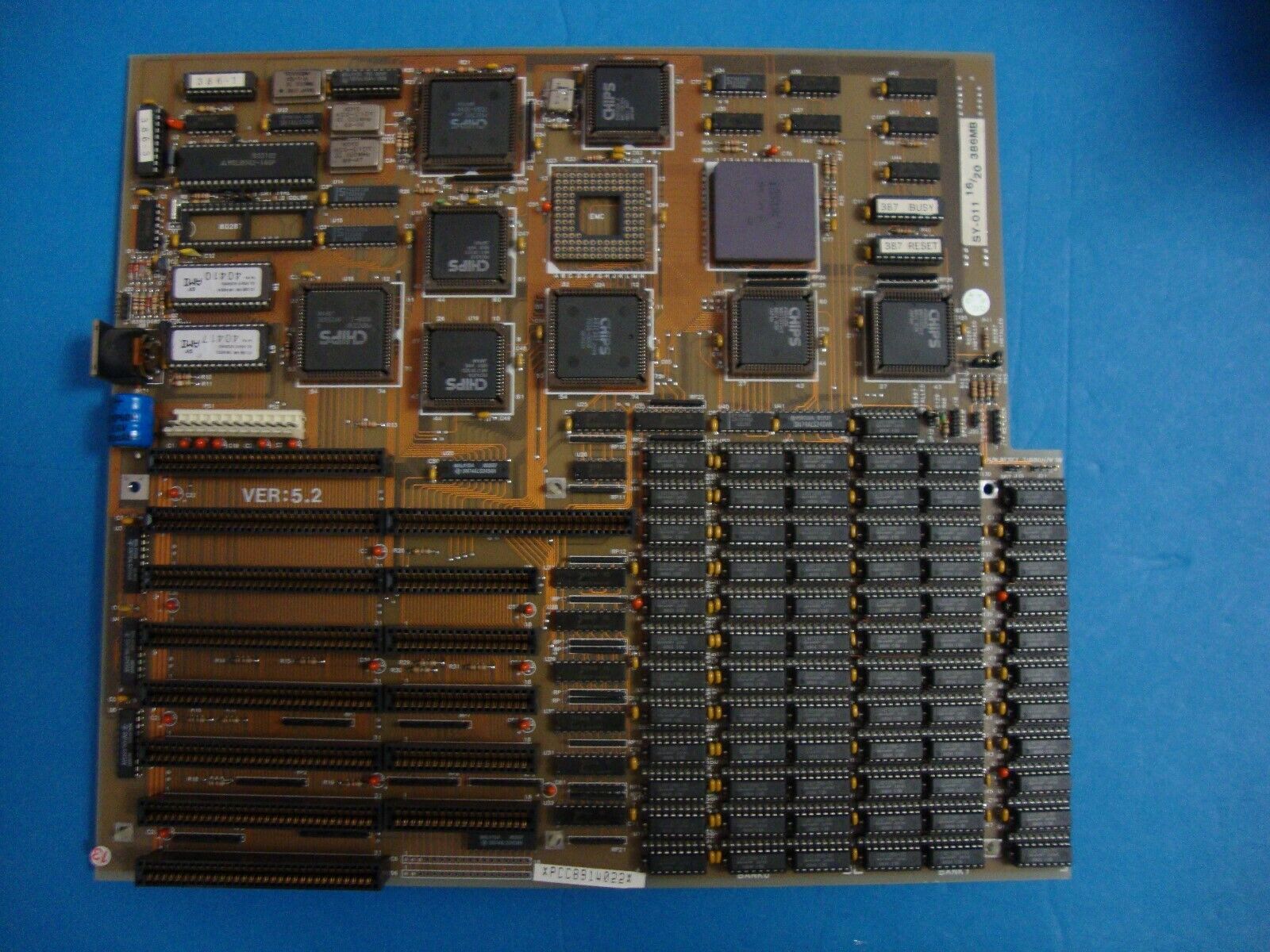 PCC-8914022 ISA 386 Motherboard, 2MB RAM, Intel A80386DX-16 CPU Tested