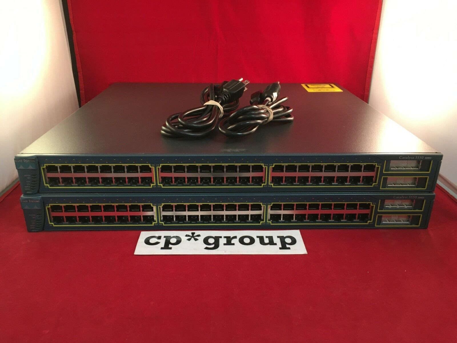 LOT OF 2 Cisco Catalyst WS-C3550-48-SMI 48-Port FE & 2-Port GBIC Network Switch