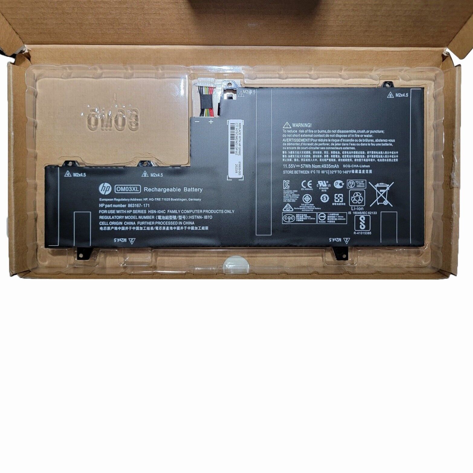 10 PACK OEM OM03XL Battery For HP EliteBook X360 1030 G2 863280-855 HSTNN-IB7O