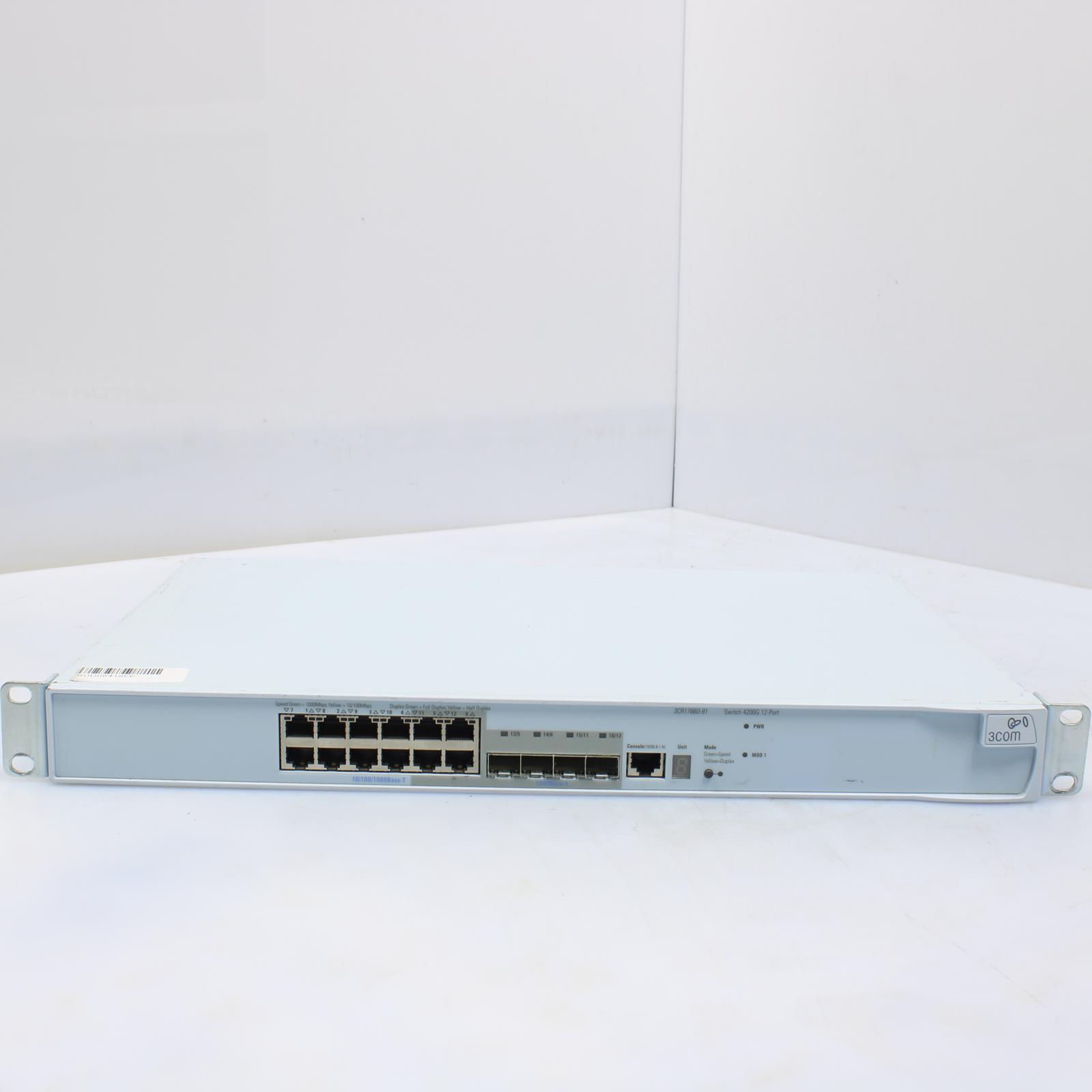 3COM 4200G 3CR17660-91 12-Port Network Switch