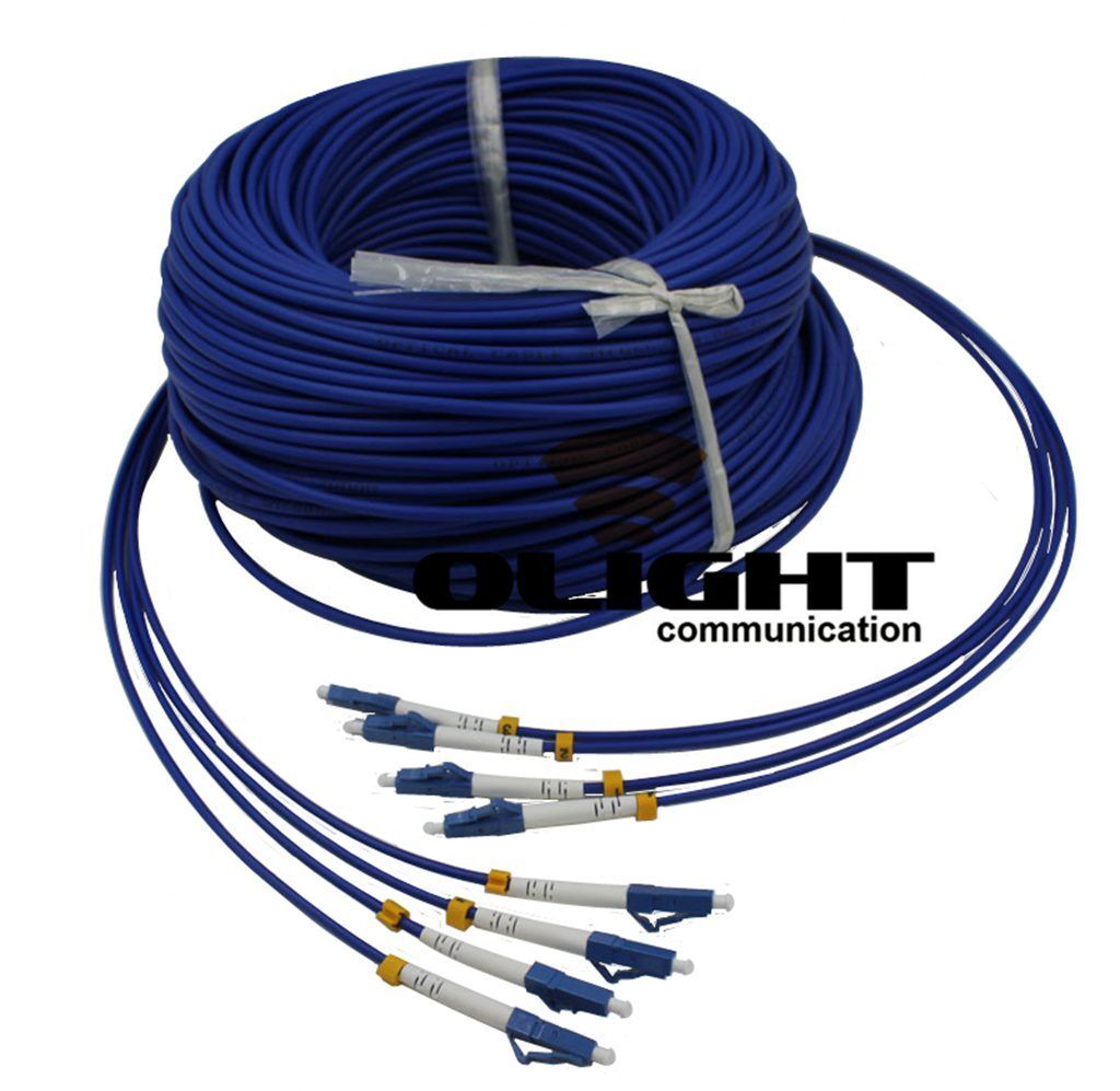 1000M INDOOR ARMORED LC-LC 4 Strands Single-Mode Fiber Patch Cord