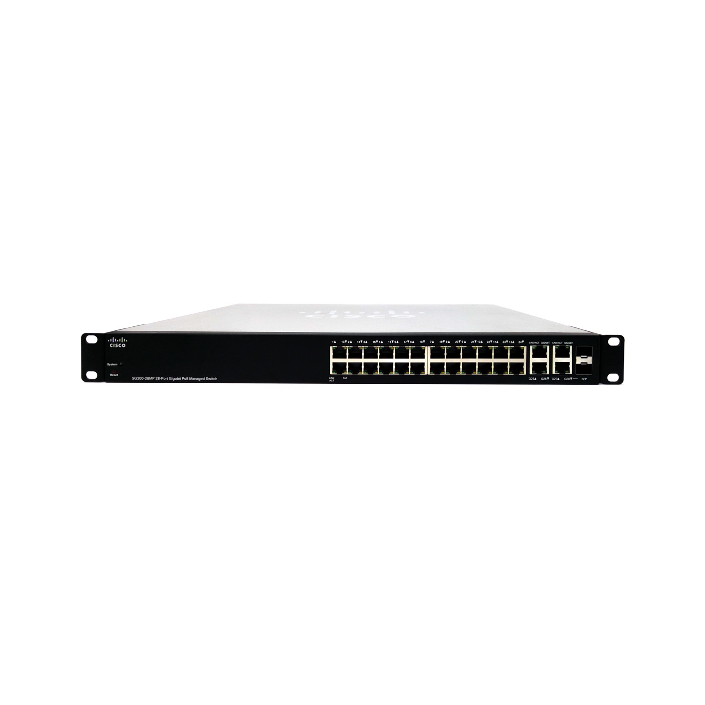 Cisco SG300-28MP-K9 28-Port Gigabit PoE+ 2-Port mini-GBIC Managed Switch 300