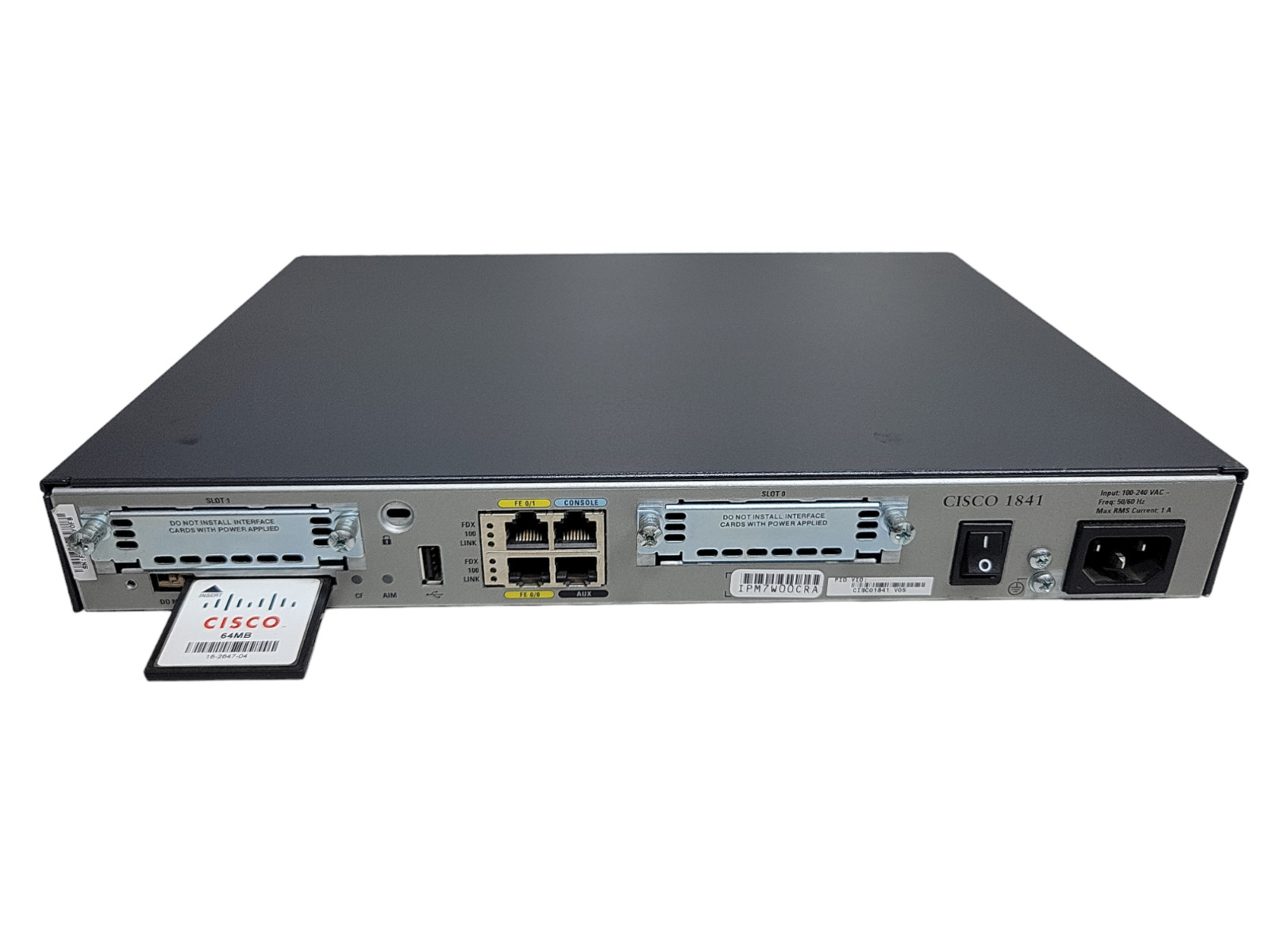 Cisco 1841 1800 Series Modular Router 2-Port Fast Ethernet w/Flash Card
