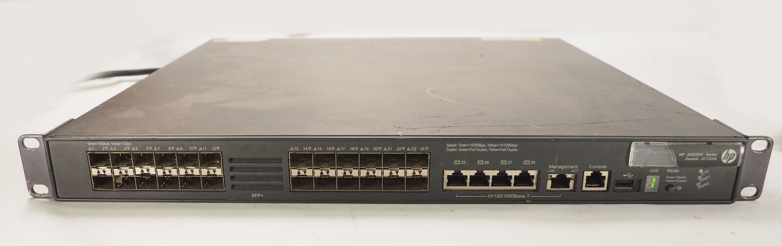 HP JC102A A5820X-28S Switch 24 x SFP+ 10 Gigabit Ports Managed  