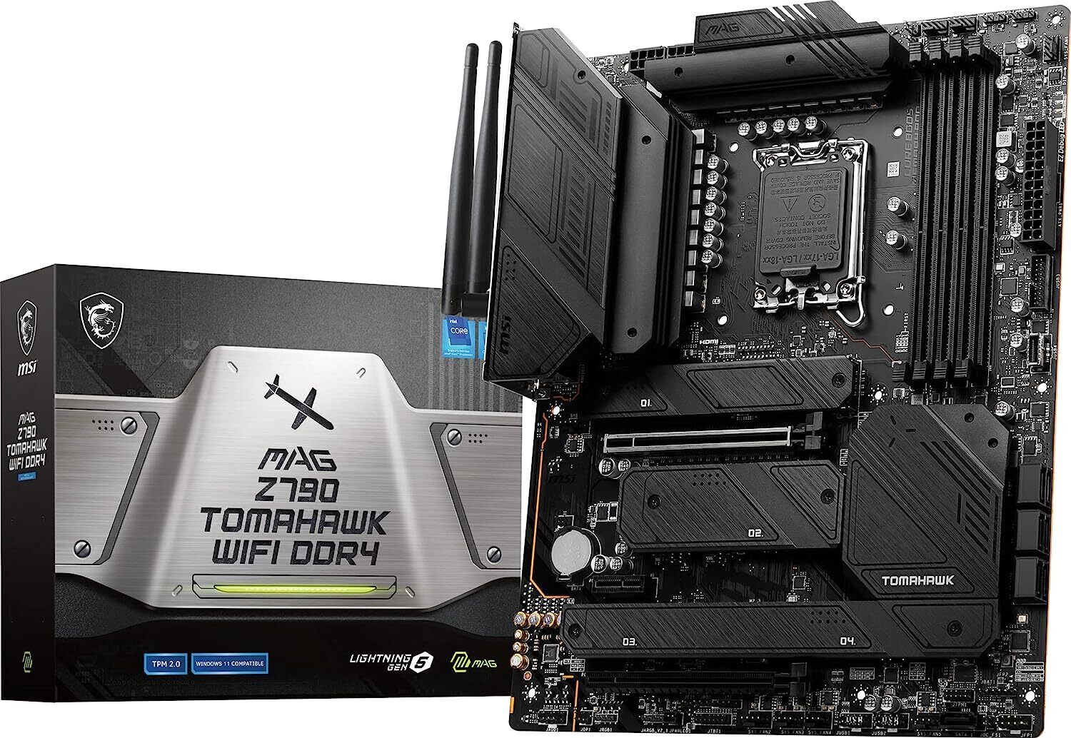 MSI MAG Z790 Tomahawk WiFi DDR4 Computer Gaming Motherboard, Intel Motherboards