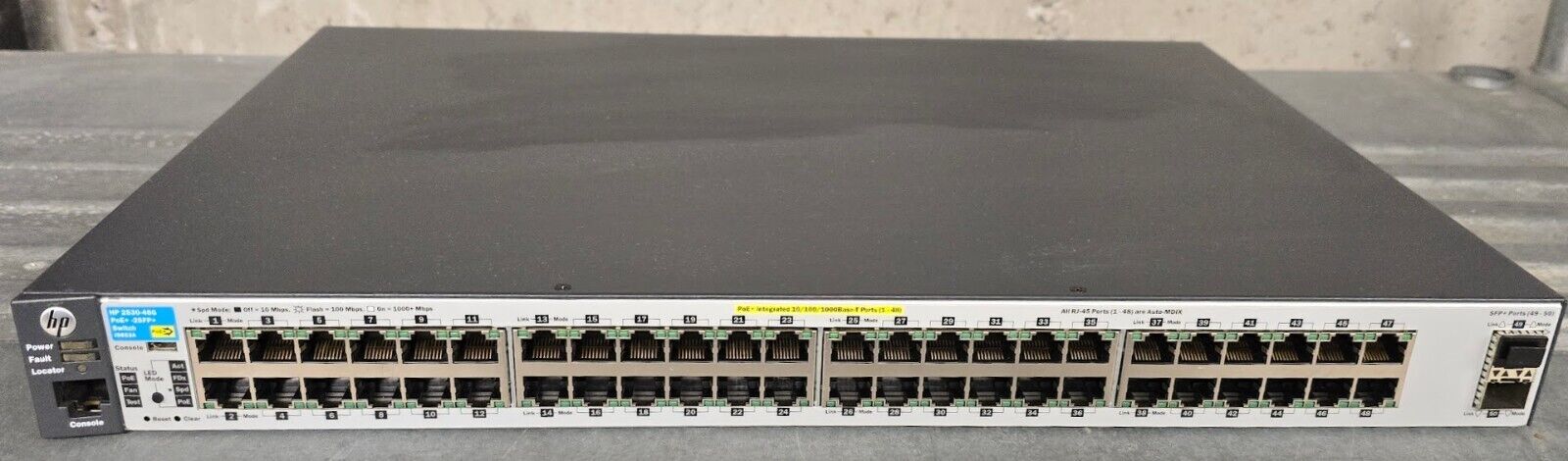 HP J9853A ProCurve 2530-48G PoE+ 2x SFP Switch (Tested & Working)