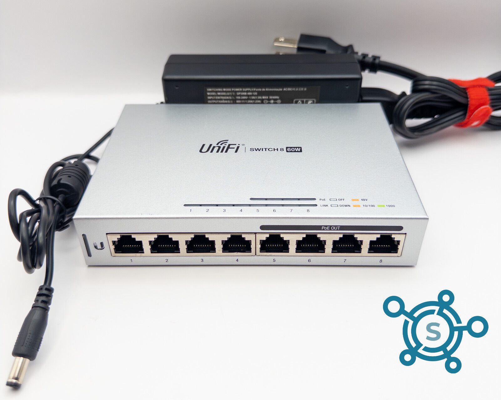 Ubiquiti Networks UniFi 8 Port Gigabit POE Ethernet Switch US-8-60W (48V 60watt)