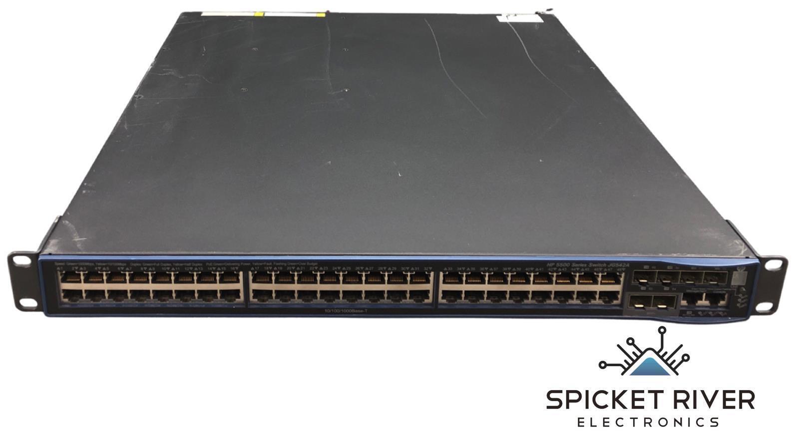 HP 5500-48G-PoE+ Series Switch JG542A 4-SFP w/ LSPM1CX2P Local Connect Module