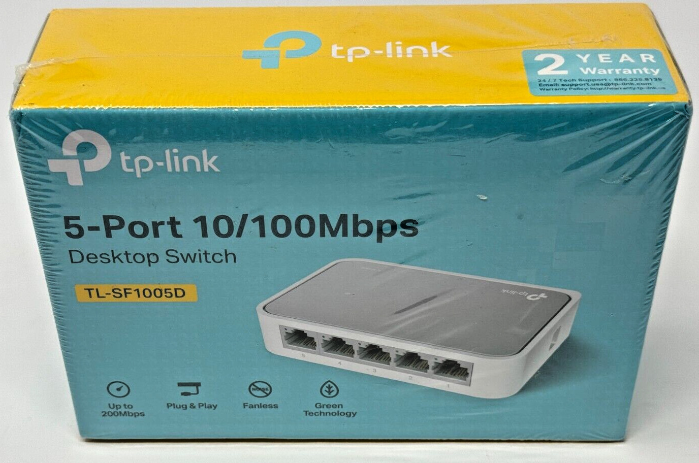 TP-Link TL-SF1005D 5-Port 10/100Mbps Fast Ethernet Desktop Switch NEW