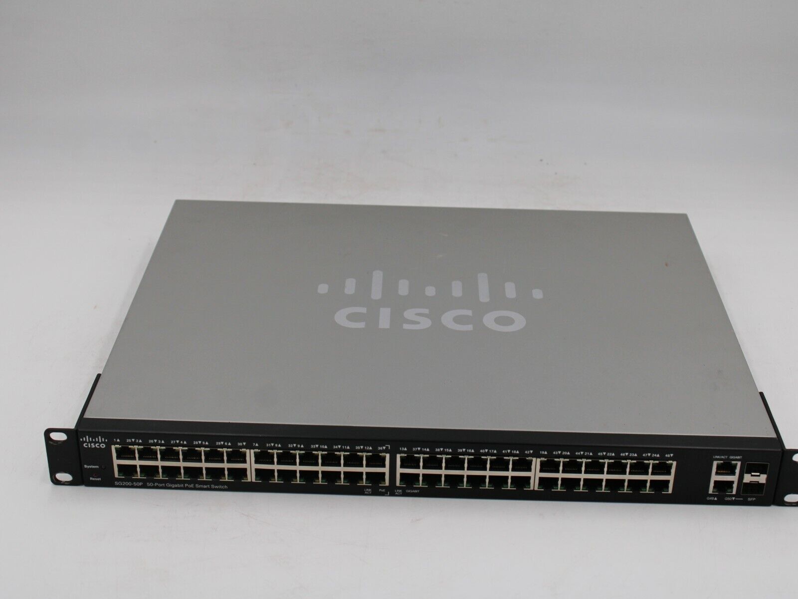 Cisco SG200-50P Small Business 50 Port Gigabit Smart Network Switch TESTED