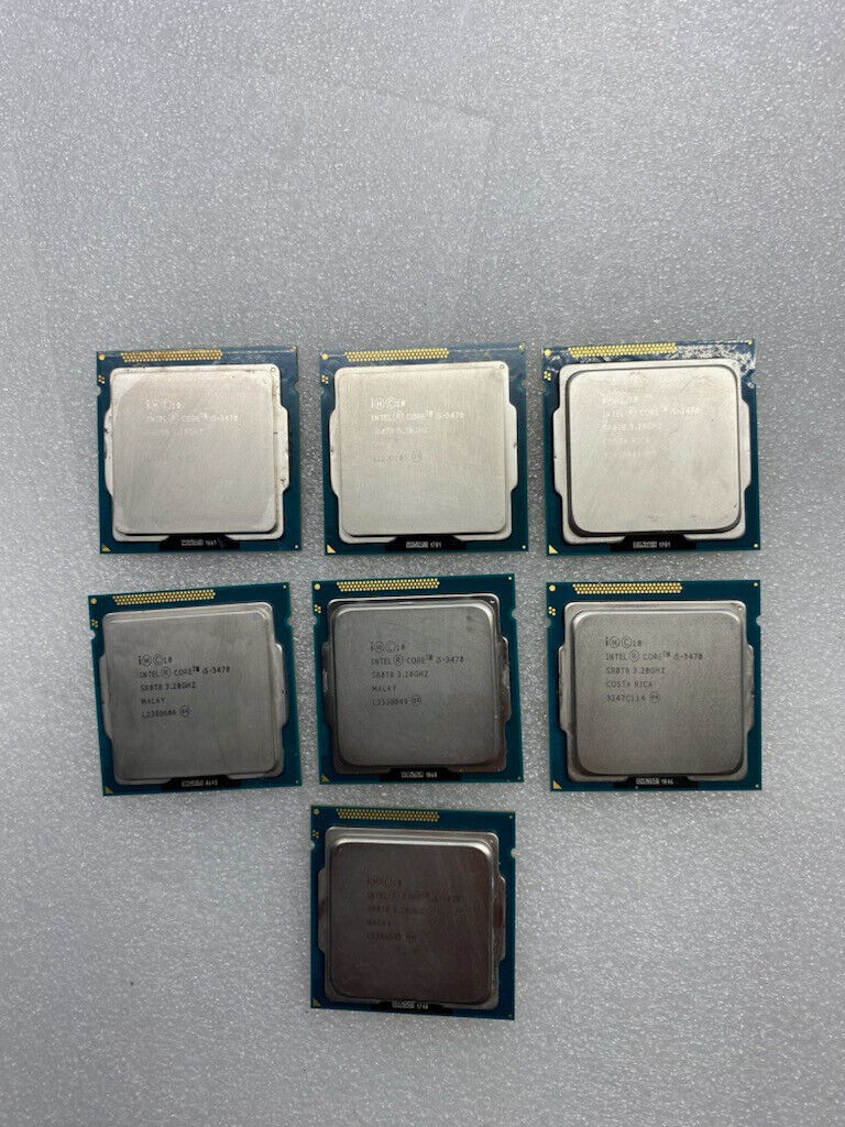 Lot of 7x Intel Core i5-3470 SR0T8 3.20Ghz CPU's