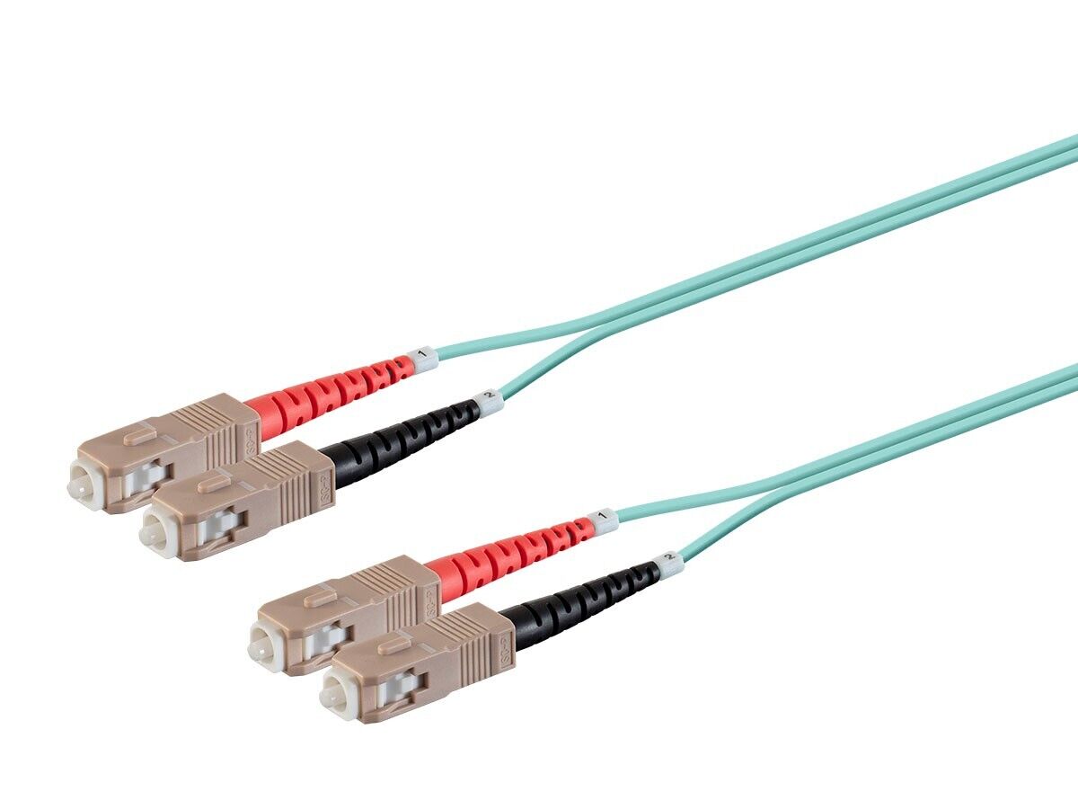 Monoprice OM4 Fiber Optic Cable - 15M - SC/UPC-SC/UPC, Multi Mode, 50/125, PVC
