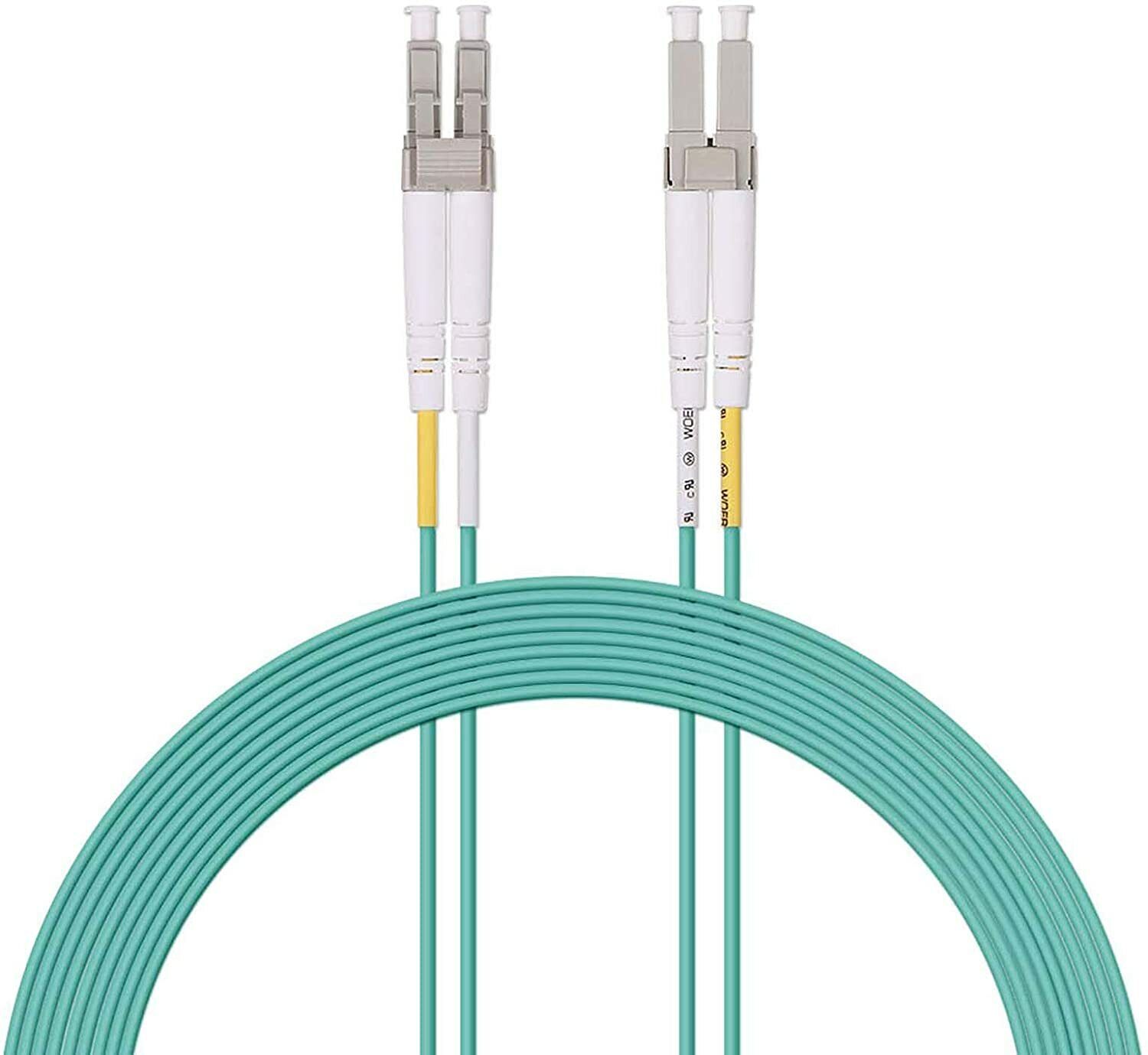 OM3 LC to LC Fiber Optic Patch Cable Multi-Mode Jumper Duplex 0.2 ~ 100 meters