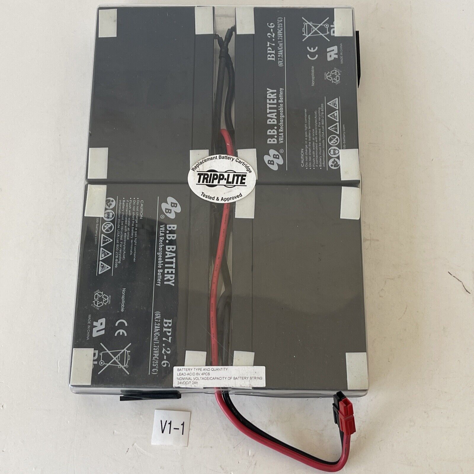*NEW-No Box* Tripp Lite RBC64-1U Replacement Battery Cartridge 6V / 24V Chain