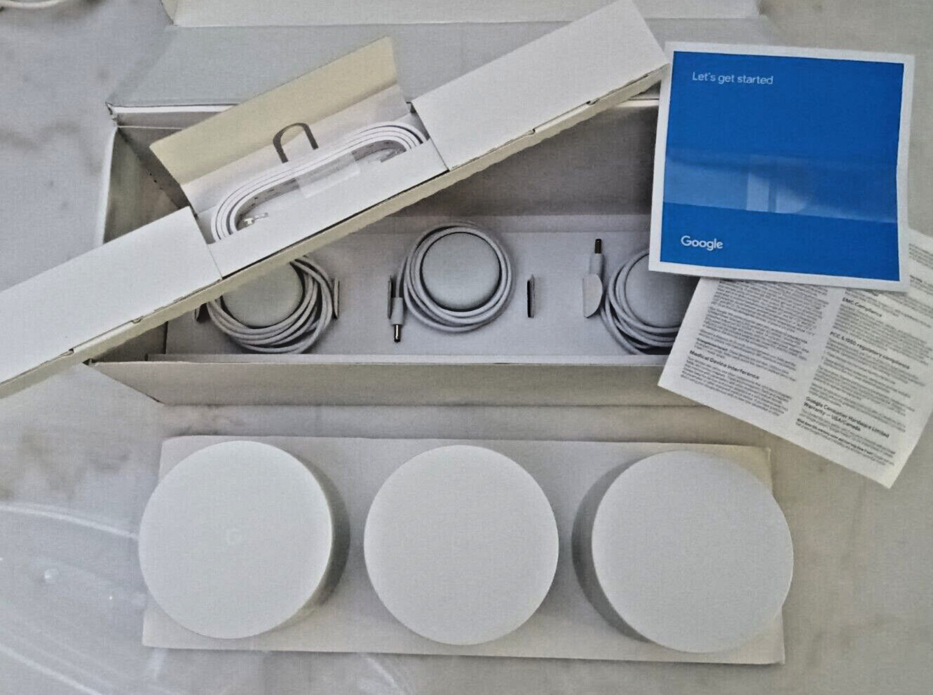 Google Wifi -AC1200 -Mesh WiFi System -Wifi Router - 4500 Sq Ft Coverage -3 pack