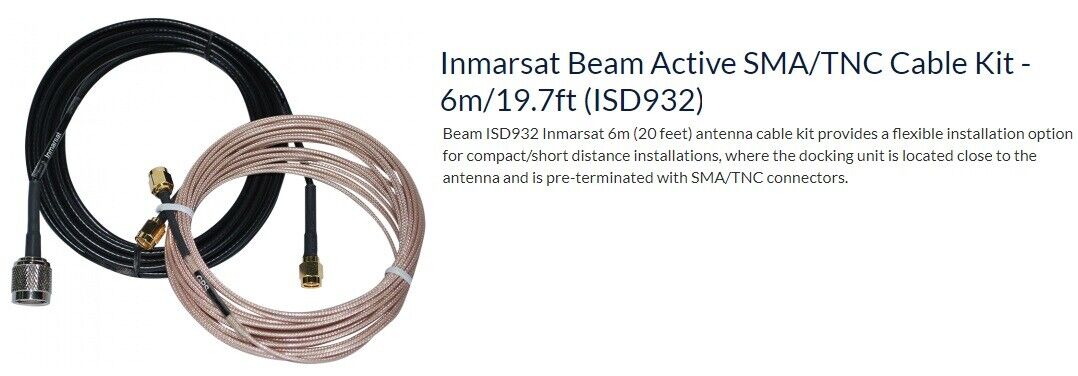 Cable for connecting External Antenna to IsatDock 2 for Inmarsat Isatphone 2 