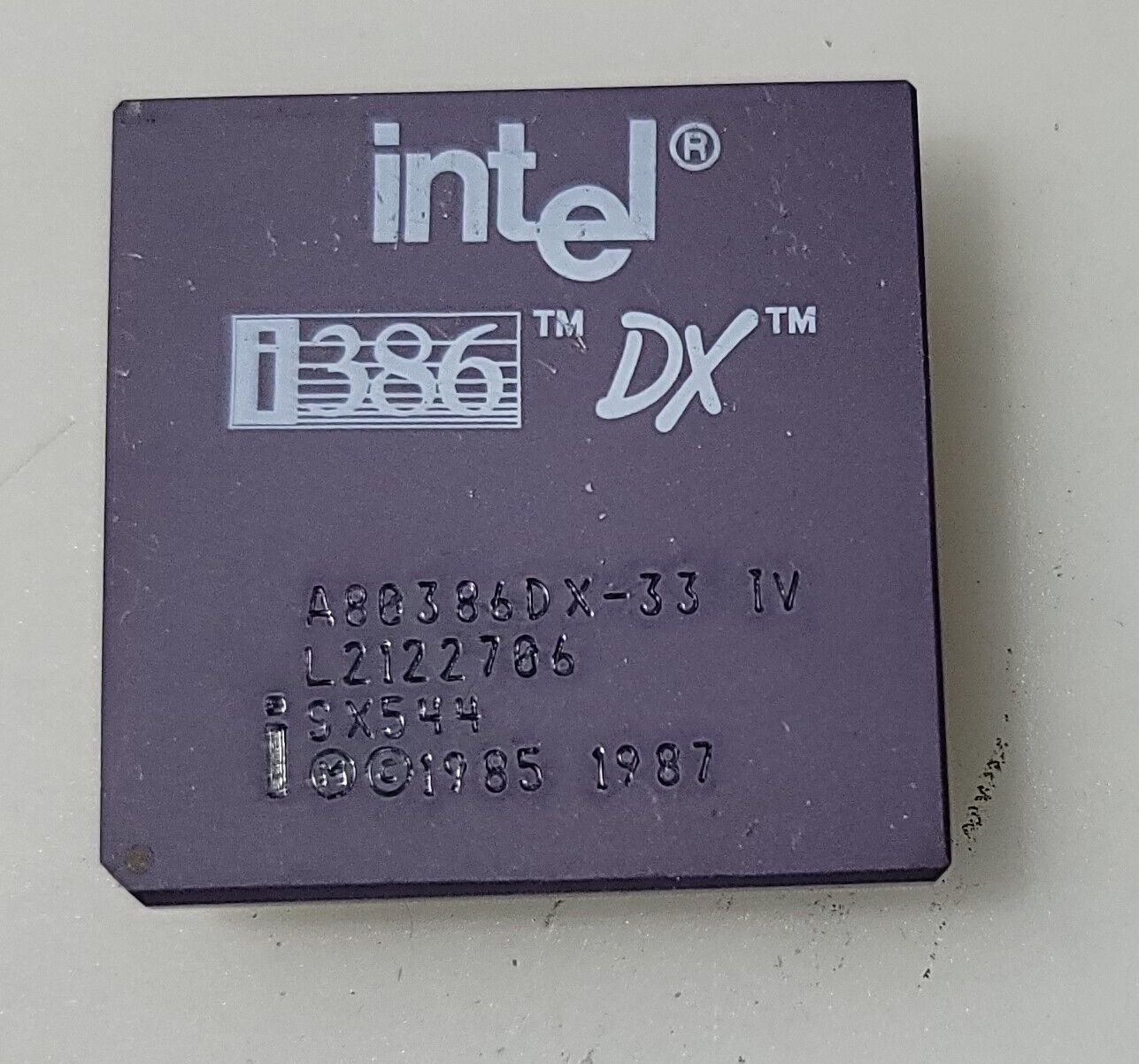 Vintage Rare Intel i386 DX A80386DX-33 IV SX544 Processor Collection/Gold