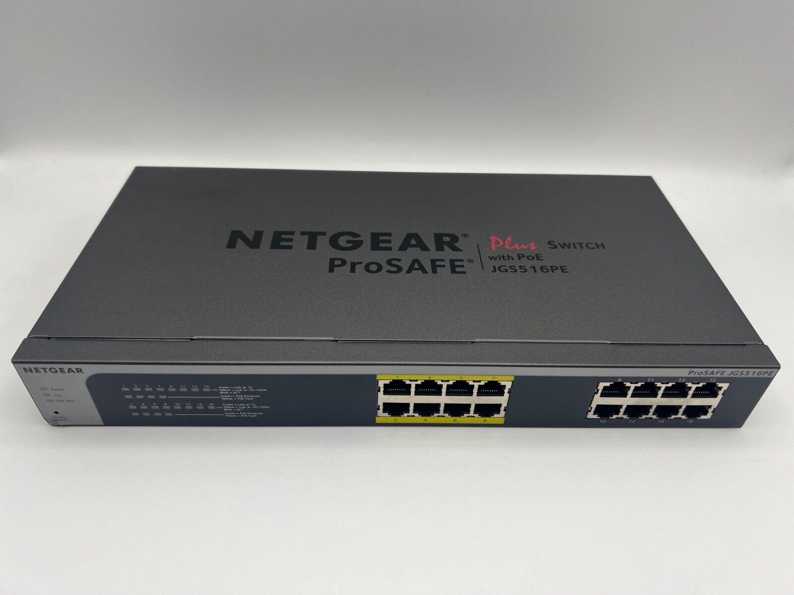 NETGEAR JGS516PE ProSafe Plus 16-Port Gigabit Ethernet Switch