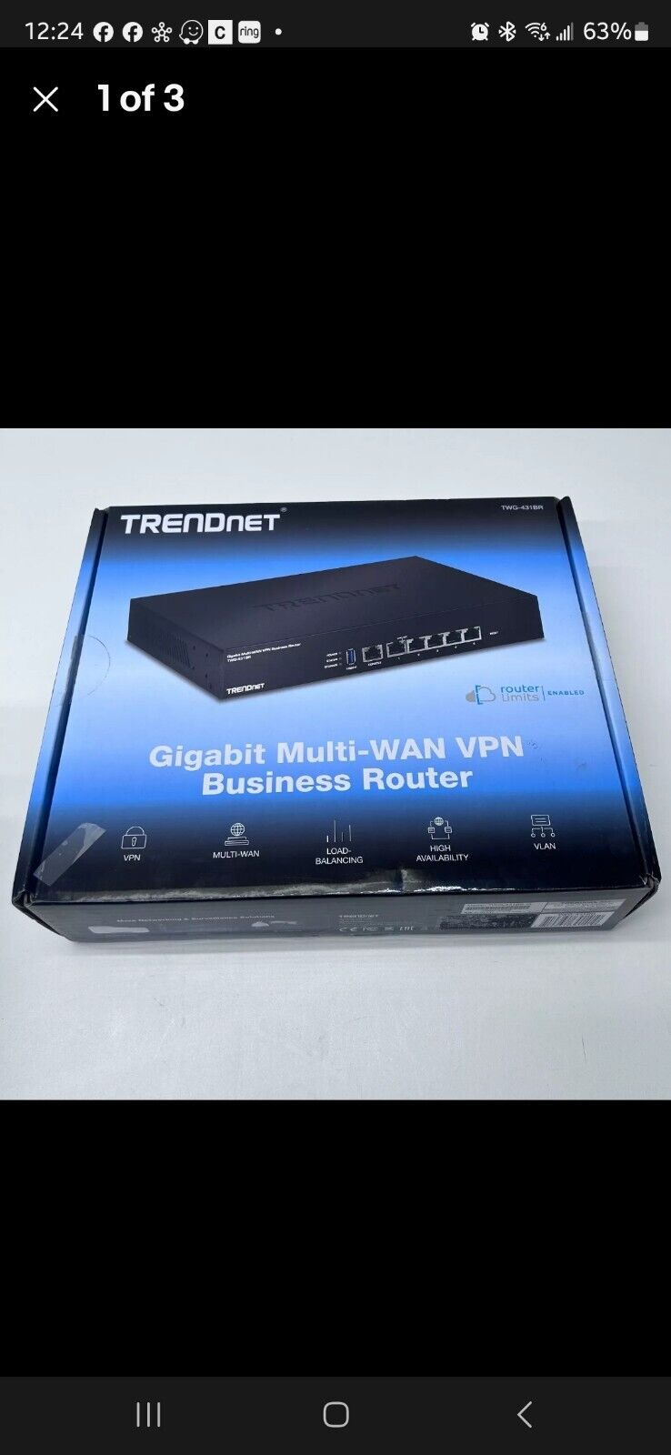 VPN Business Router - TRENDnet Gigabit Multi-Wan  Model TWG-431BR