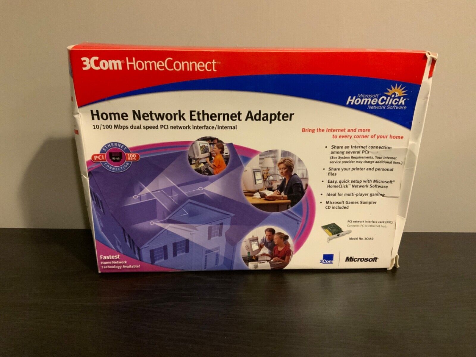 3Com HomeConnect Home Network Ethernet Adapter 10/100 Mbps Dual Speed PCI - NIB