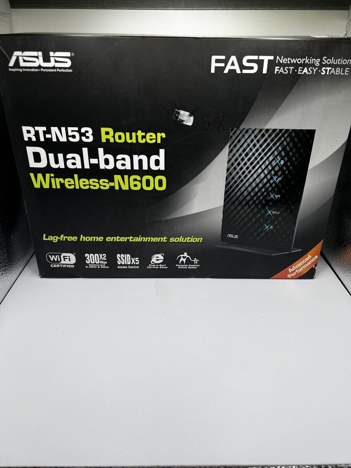 Asus RT-N53 Black 4 LAN & 2USB Ports Dualband Wireless WiFi N600 Gigabit Router