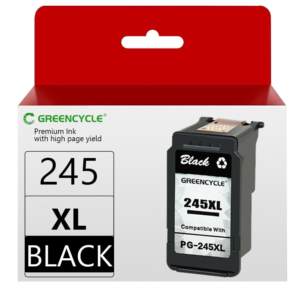 1 pack GREENCYCLE PG-245XL Black Ink for Canon MG2920 MG2955 TS3322 IP2820 MX490