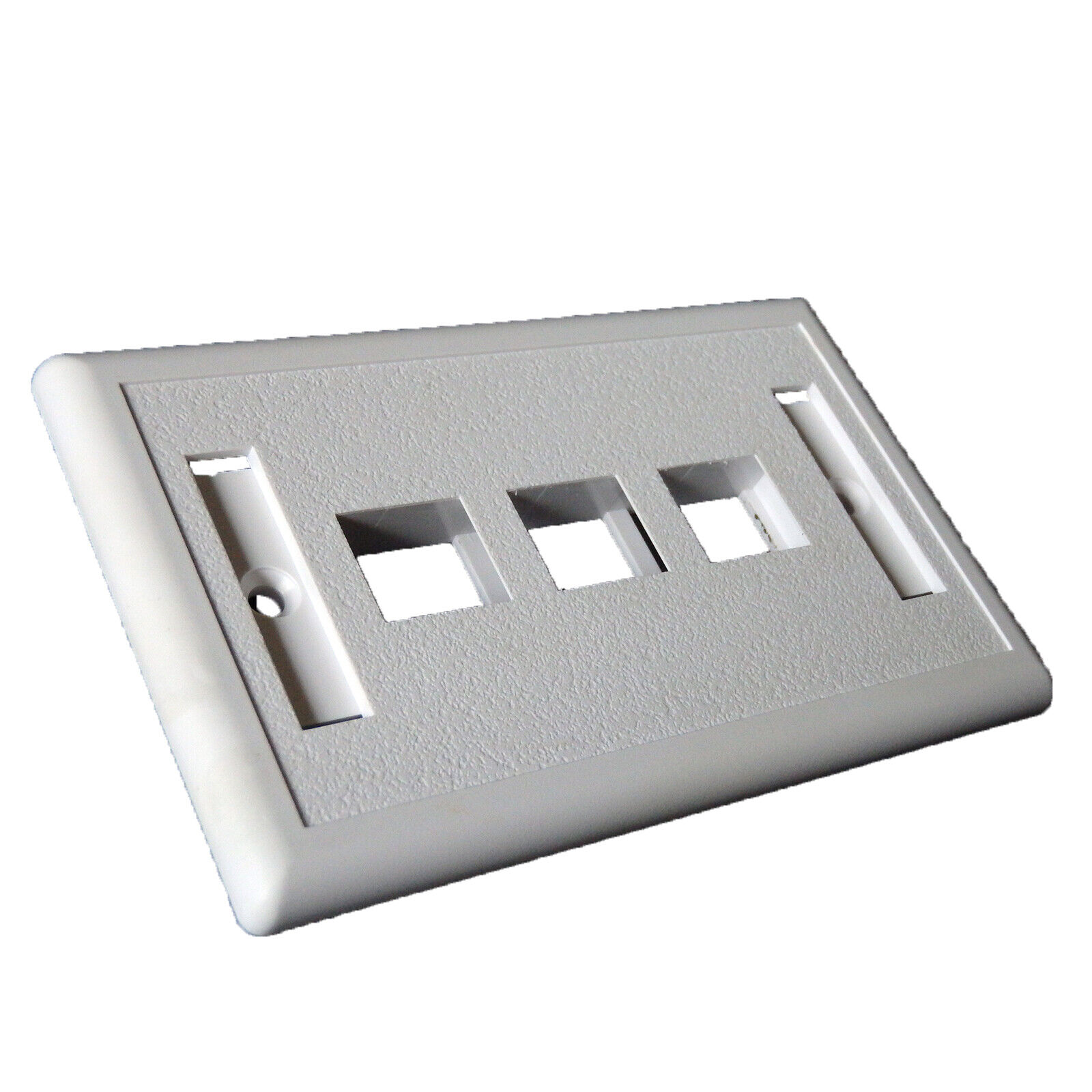 100 -Single Gang 3 Port Faceplate with ID Windows White