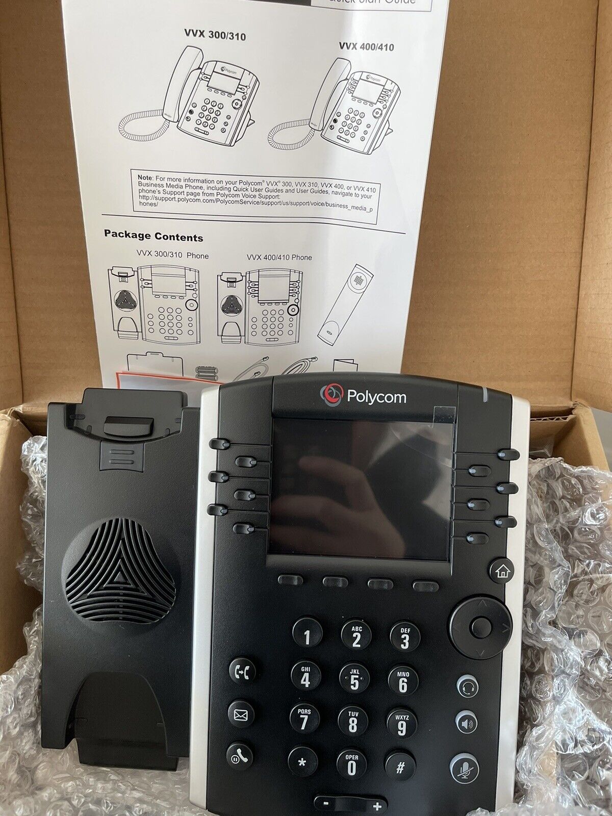 Polycom VVX 400 Gigabit Display IP VoIP Desk Phone NEW