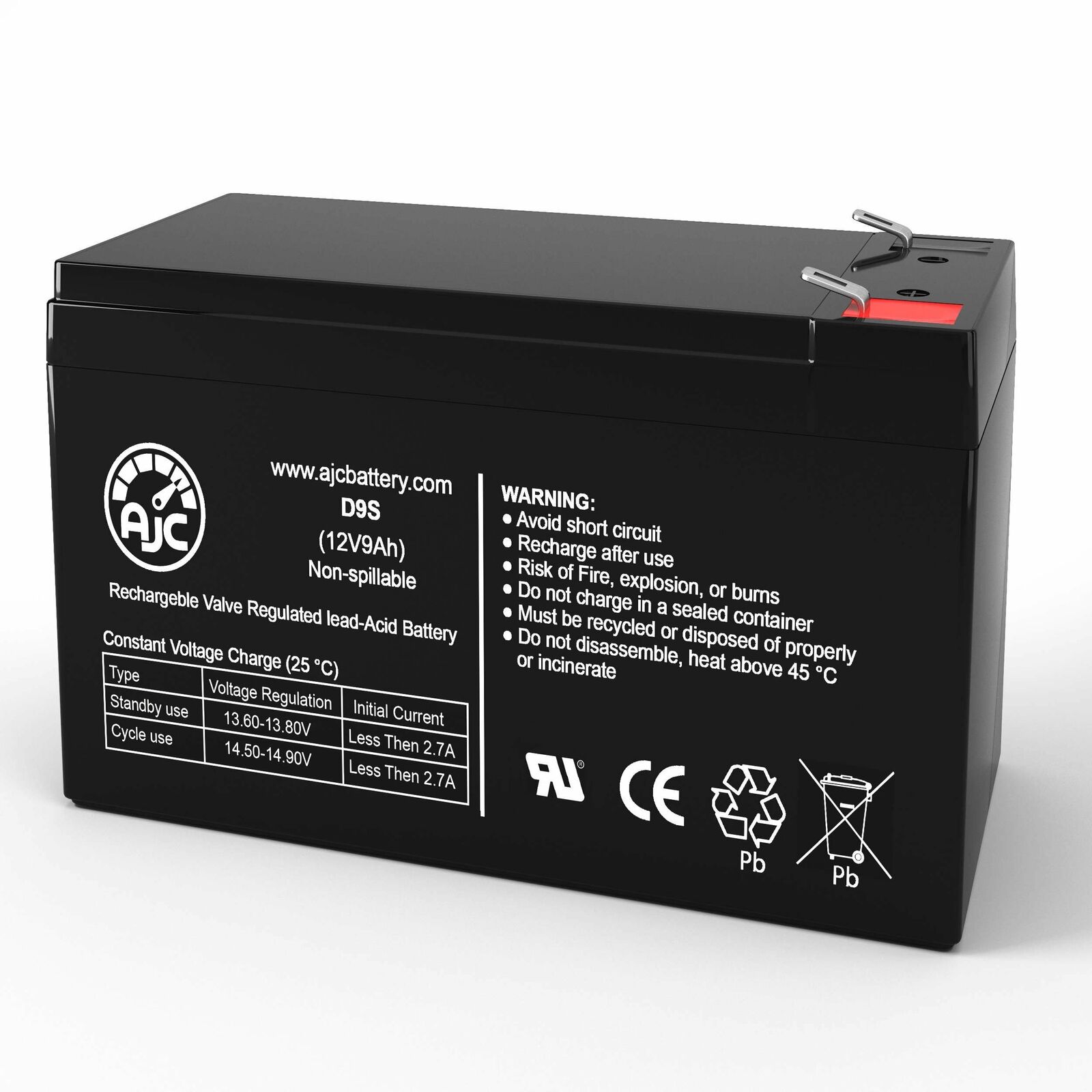 APC Back-UPS NS 8 Outlet 600VA 120V (BN600R) 12V 9Ah UPS Replacement Battery