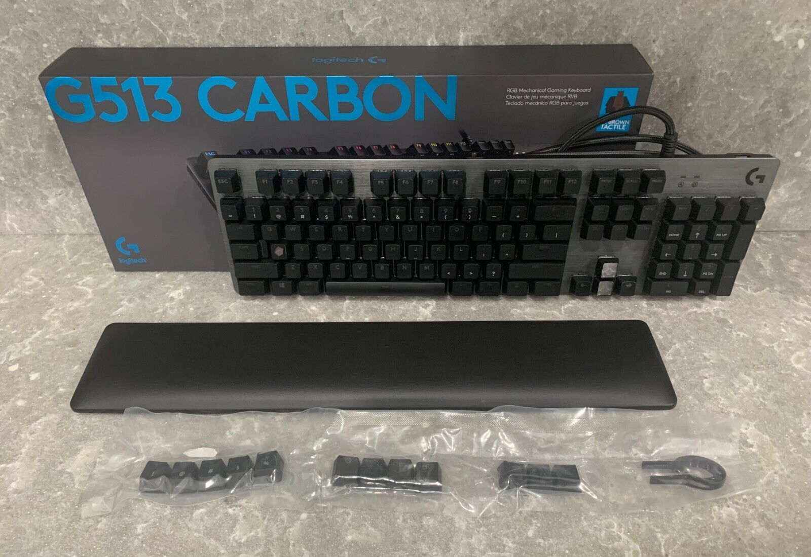 Logitech G513 Carbon RGB Gaming Keyboard GX Brown Tactile BOXED READ DETAILS