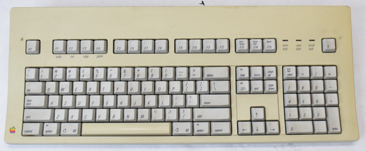 Apple M0115 Extended Keyboard for ADB Macintosh - TESTED