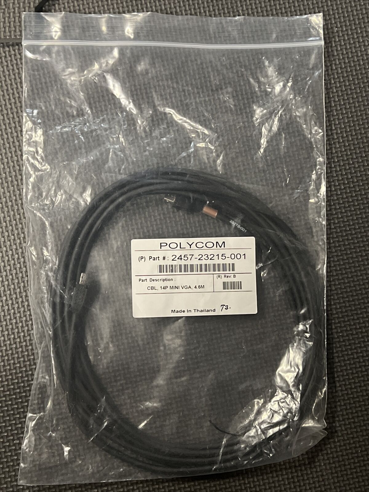 Polycom 2457-23215-001 | CLB 14P Mini VGA | 4.6M