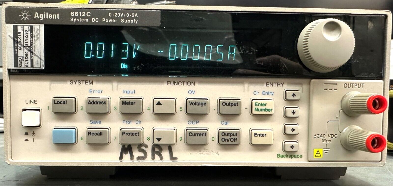 Agilent 6612A System DC Power Supply **POWERS ON** **FOR PARTS ONLY**