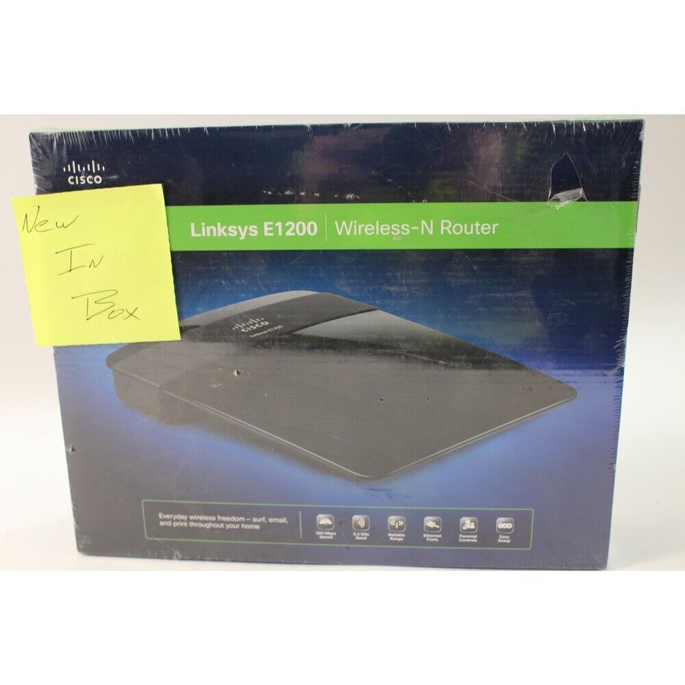 Cisco LINKSYS E1200 Wifi Wireless-N Router - New in Box