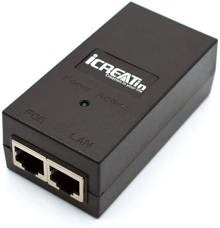 icreatin 48 V0.4 a Gigabit Power Over Ethernet PoE injector Power supply