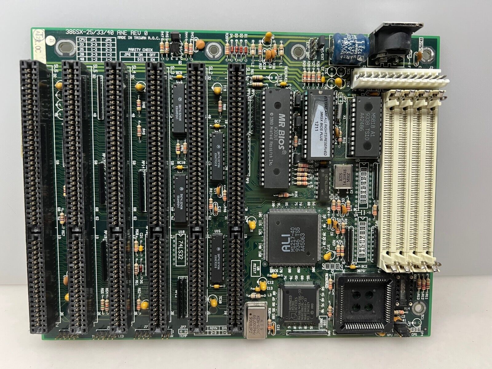 386SX-25/33/40 ANE Motherboard with 386SX CPU  
