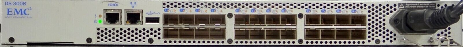 EMC Brocade DS-300B 24-Port Fibre Channel Switch with 12x SFPs, Tested & Working