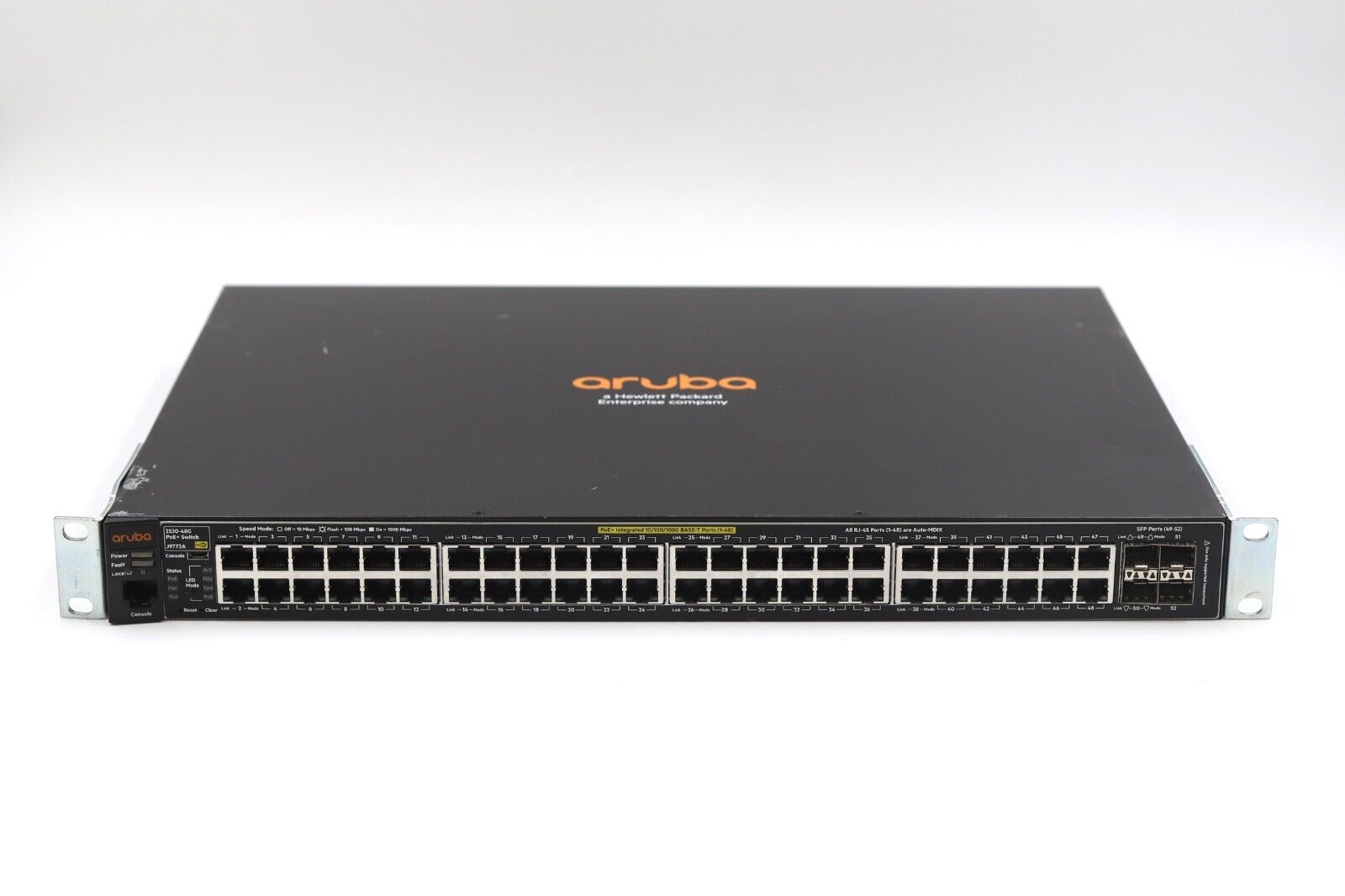 HPE Aruba 2530 48-Port Gigabit PoE+ Ethernet Network Switch W/Ears P/N: J9772A