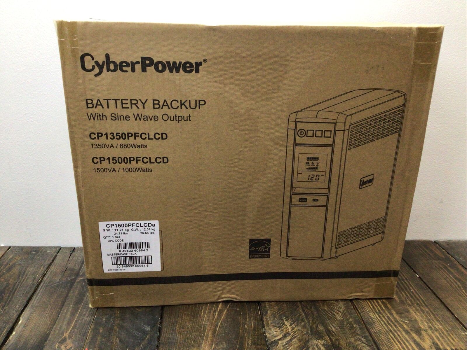 Cyber Power Battery Backup W/Sine Wave Output (CP1500PFCLCDa) - NEW SEALED