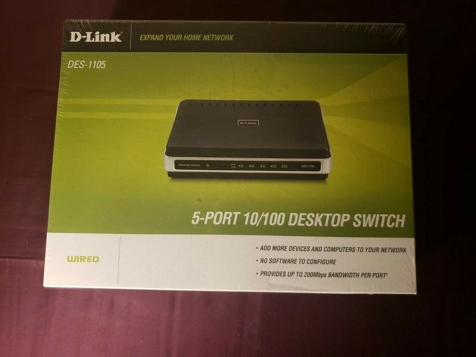 D-Link DES-1105 Internet 5 Port 10/100 Switch HUB Ethernet Network NEW