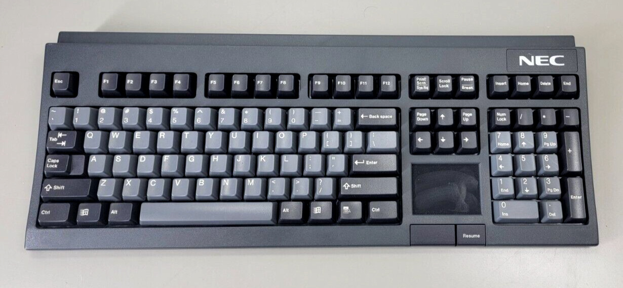Rare Vintage NEC KPQ-EA6YY-19 Wired / Wireless RF Keyboard / Trackpad Mouse