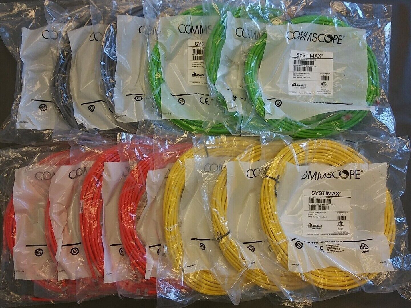 13 CommScope Systimax Solutions Modular Patch Cords GS8E-YL-50FT Some35ft