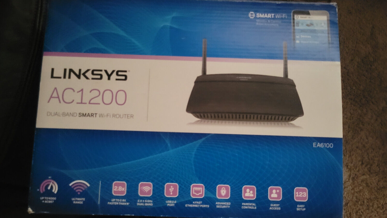 Used Vivint Linksys AC1200 (EA6100) Router