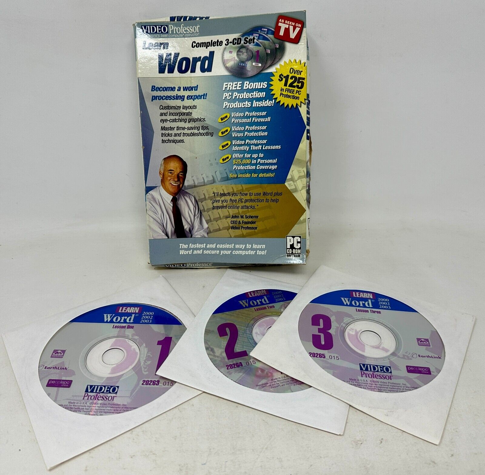 Video Professor Learn Microsoft Word 3 CD-ROM Software Set (John W Scherer)