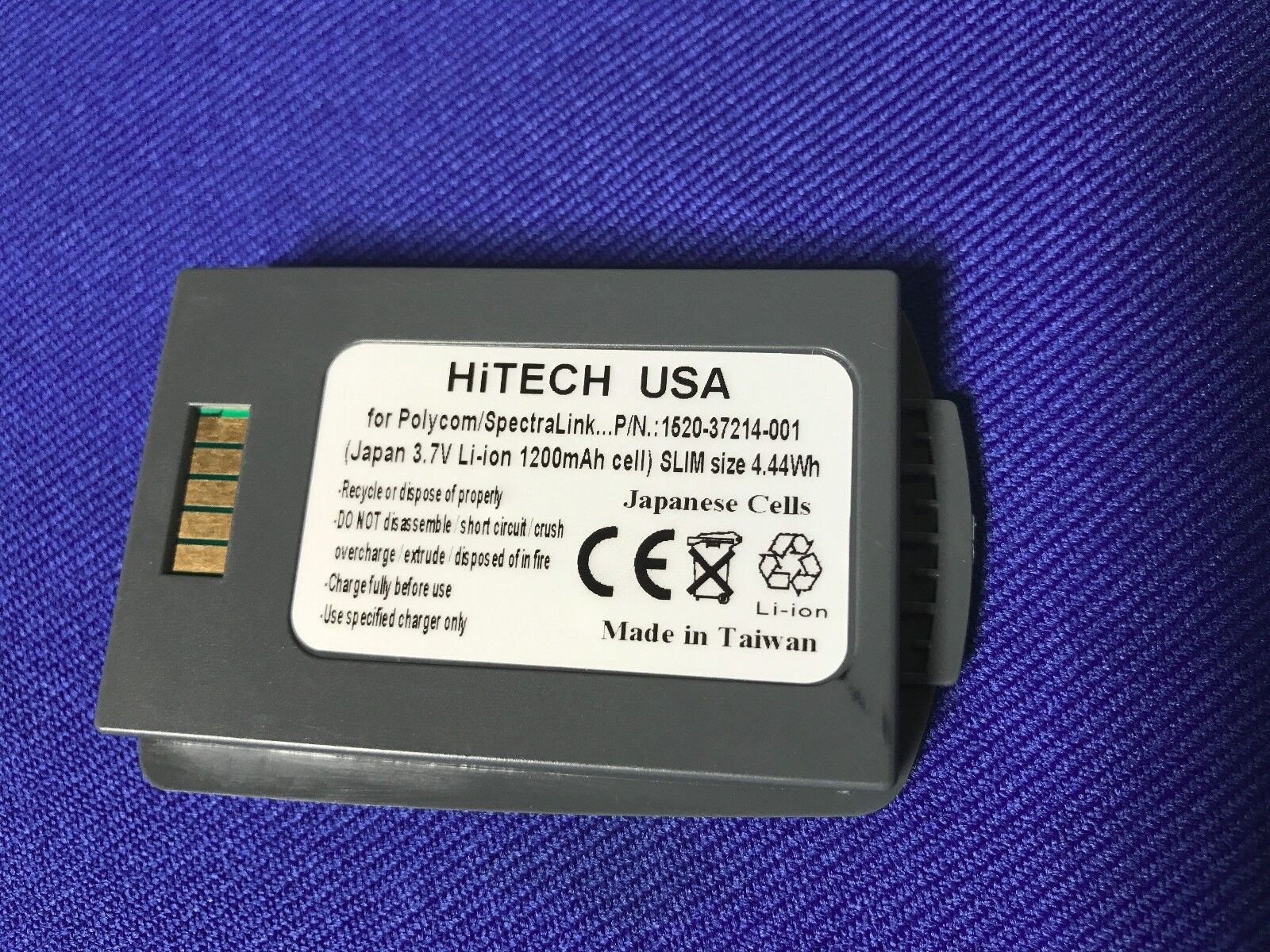 10 Batteries Hitech Polycom/SpectraLink 8400/8440#1520-37214-001*Japan Li1.2A4Wh