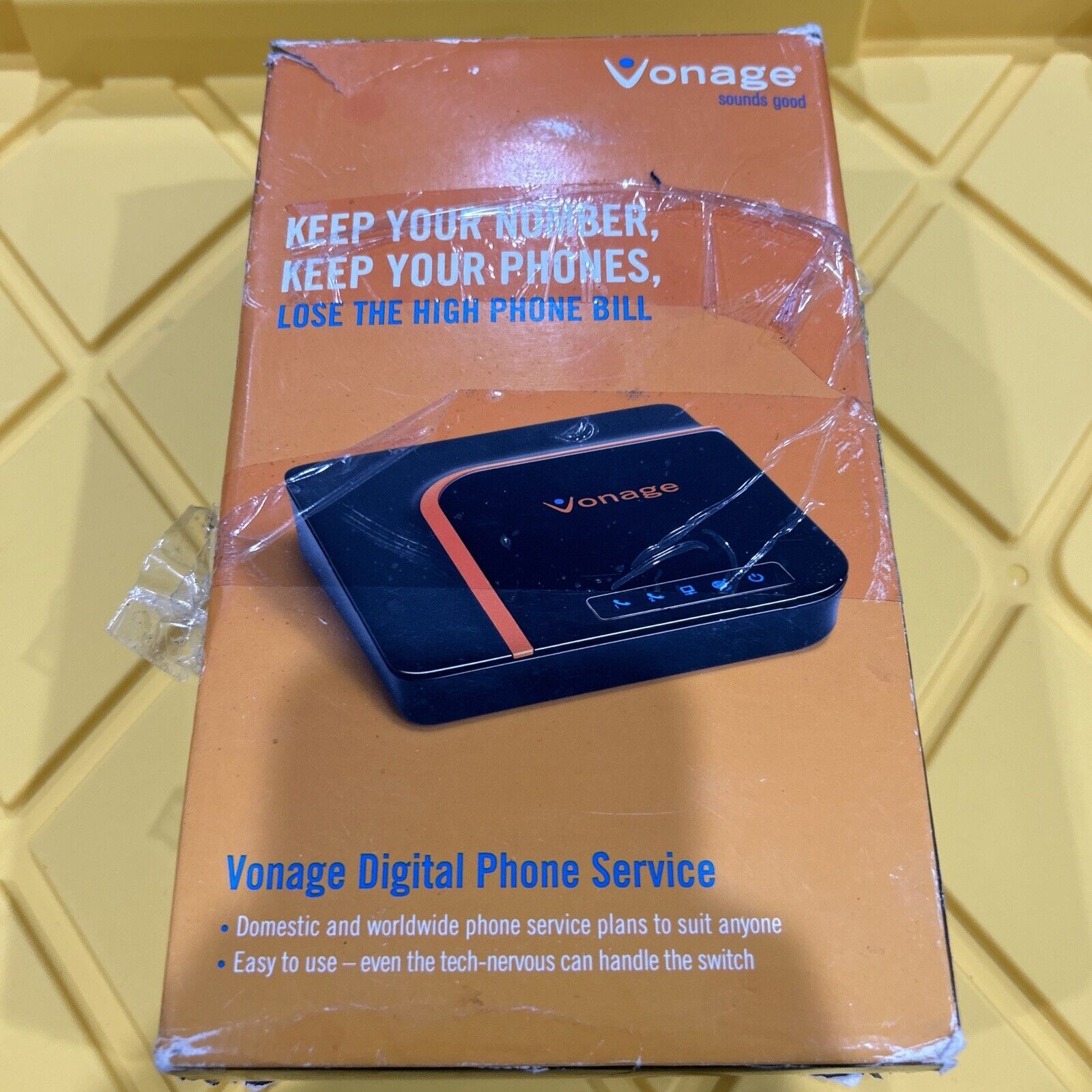 Vonage VDV22-VD Analog Phone Box with Power Adapter in box  Open Box