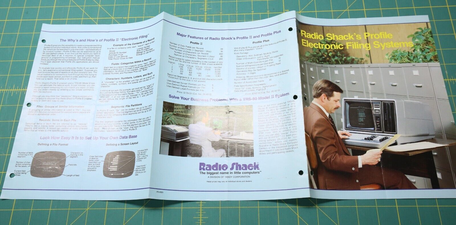 Radio Shack\'s Profile Electronic Filing Systems Brochure